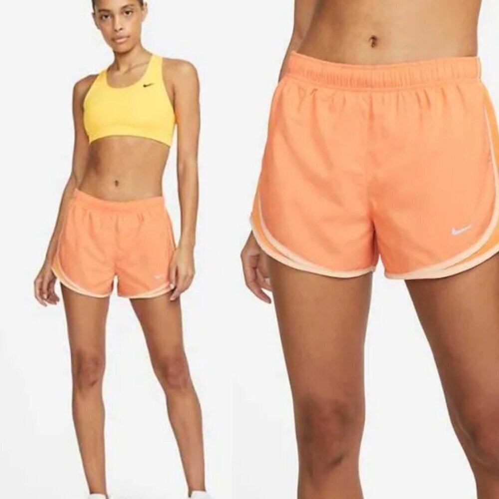 New! Nike Women's Tempo Dry Core 3'' Running Shorts Orange Size S 1699